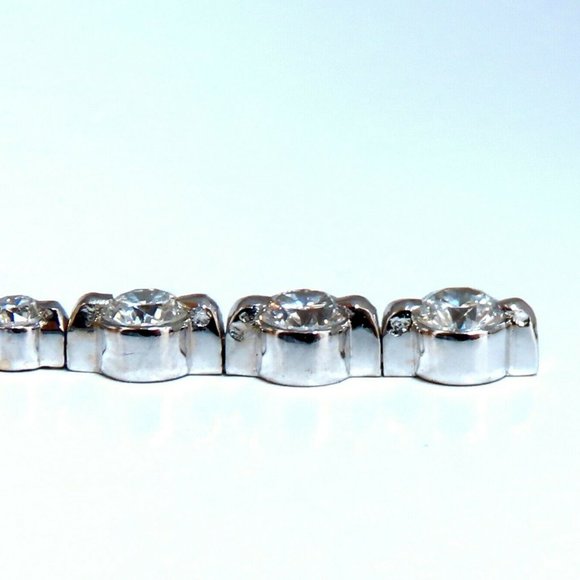 4.02ct Natural Round Diamonds Dangle Earrings 14kt